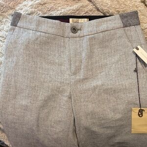 Elevenses Gray Herringbone Trousers